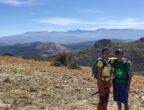 Elía & Bart (Pico Veleta al fondo)