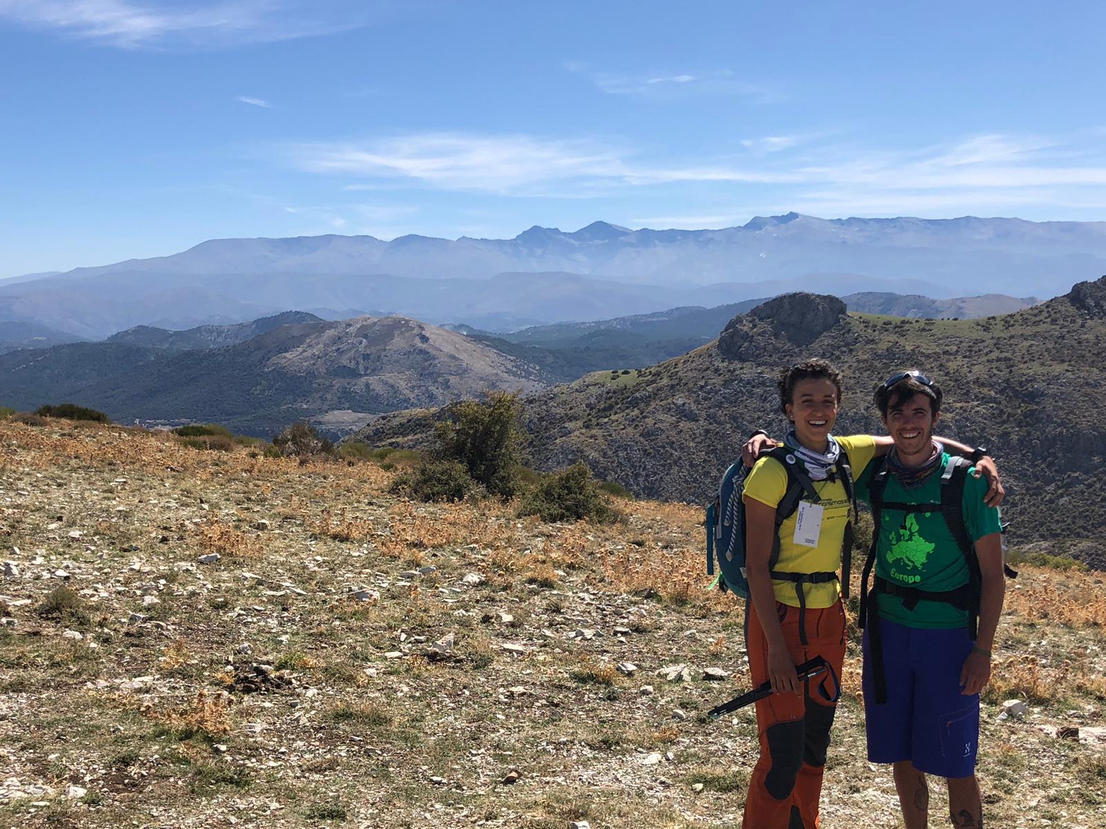 Elía & Bart (Pico Veleta al fondo)